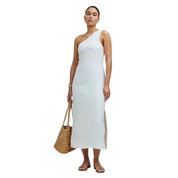Madewell Dresses & Skirts - NWT Madewell Womens One-Shoulder Midi Dress in Lighthouse NQ624 Size 14